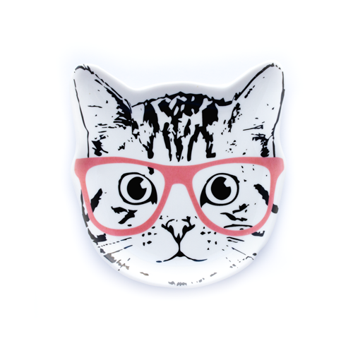 hipster cat trinket bowl