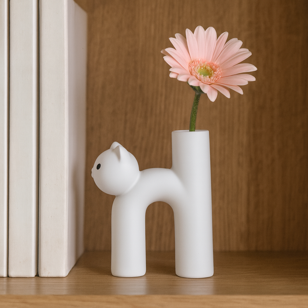 scandi kitty vase