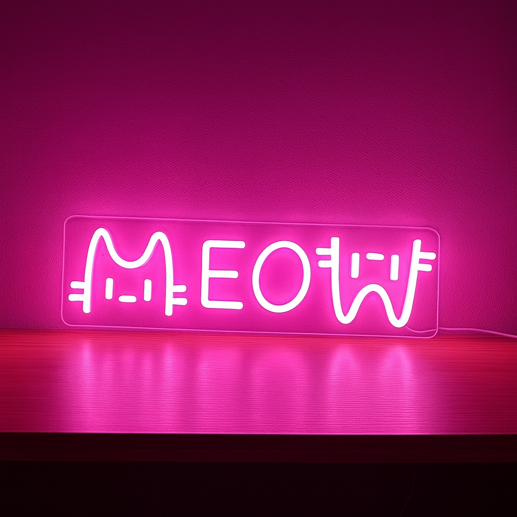 meow neon light