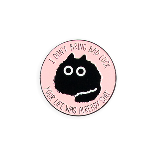 bad luck kitty pin