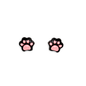 pink toe beans earrings