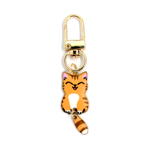 dangle cat keyring