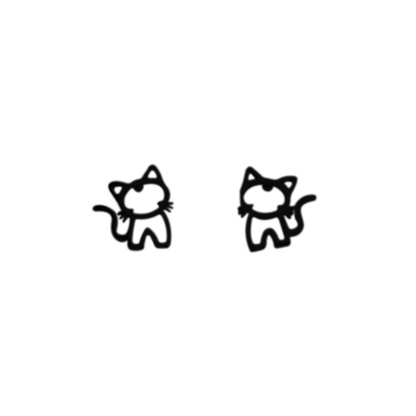 cute kitty earrings