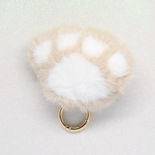 fluffy paw keyring