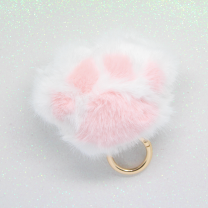 fluffy paw keyring