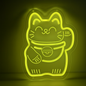 maneki neko neon light