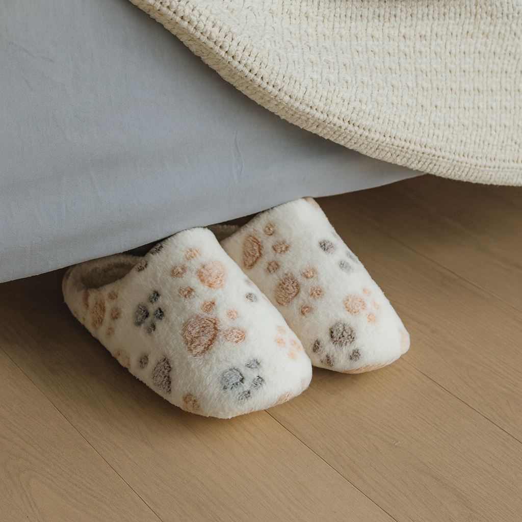 paw print slippers