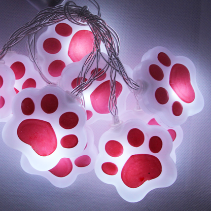 cat paw string lights