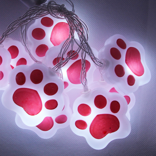 cat paw string lights
