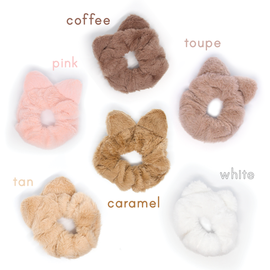 kitty ear scrunchies