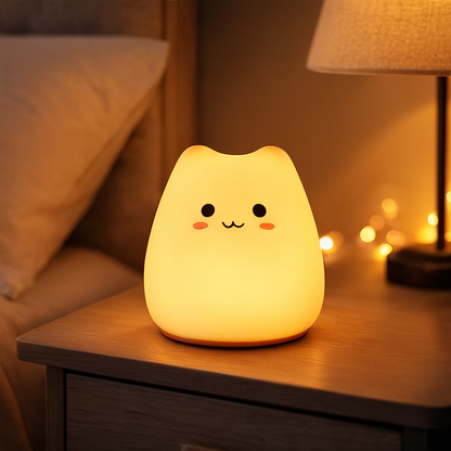 squishy silicon kitty nighlight