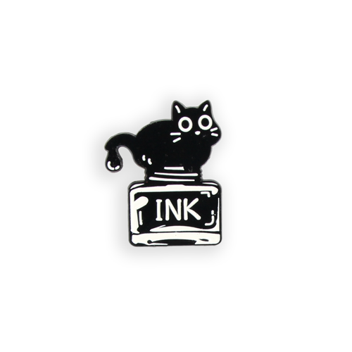 gothic tattoo cat pin