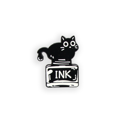 gothic tattoo cat pin