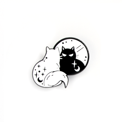 gothic tattoo cat pin
