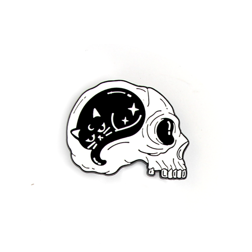 gothic tattoo cat pin