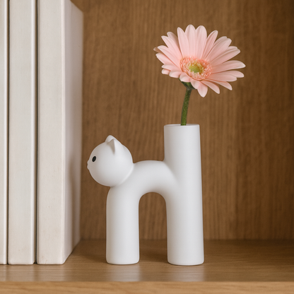 scandi kitty vase